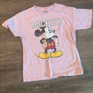 Disney Pink Mickey Mouse Graphic Short Sleeve Tee